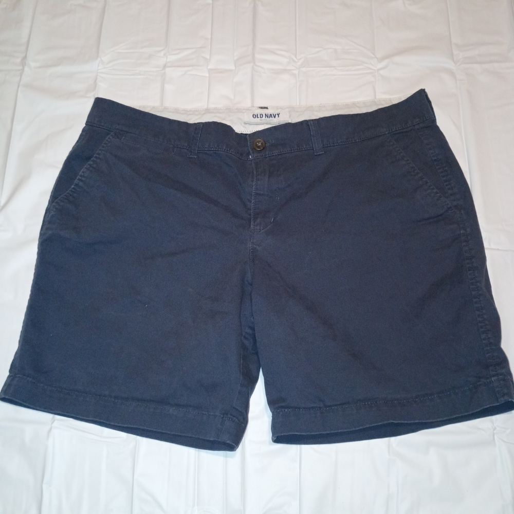 Y2K Women's Old Navy 5 Pocket Navy Blue Shorts Size 14